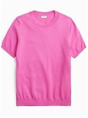 J. Crew Factory Short-sleeve cotton crewneck sweater